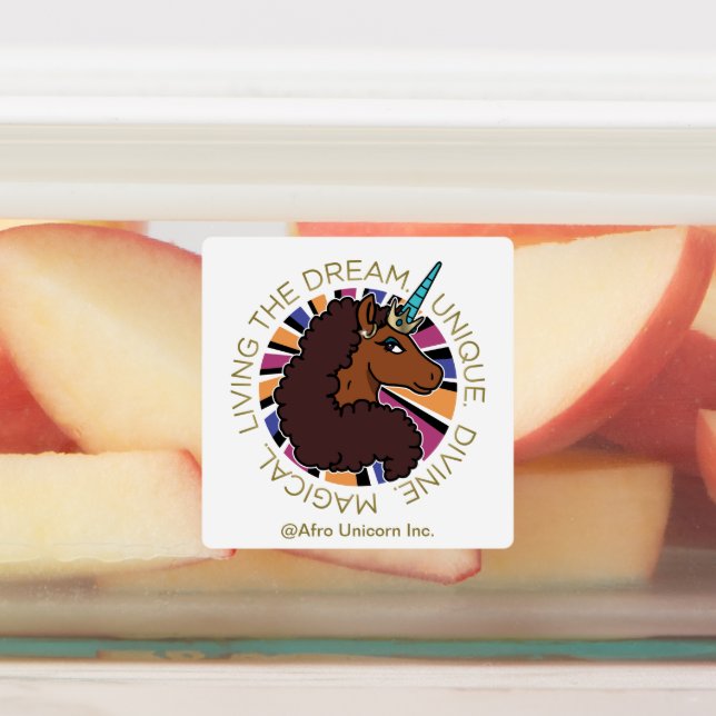 Afro Unicorn Living the Dream Design (Affixed)