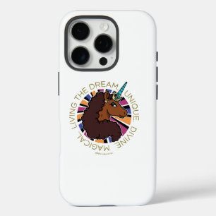 Afro Unicorn Living the Dream Design iPhone 16 Pro Case