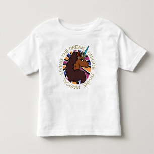 Afro Unicorn Living the Dream Design Toddler T-Shirt