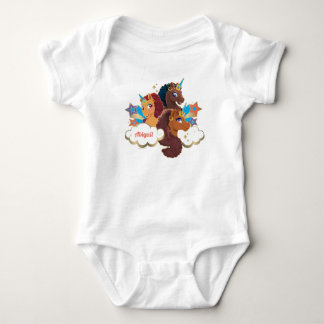 Afro Unicorn “Made of Magic” Trio Design Baby Bodysuit