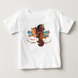 Afro Unicorn “Made of Magic” Trio Design Baby T-Shirt