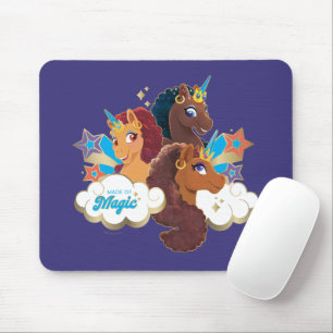 Afro Unicorn “Made of Magic” Trio Design Mouse Mat
