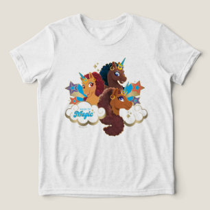 Afro Unicorn “Made of Magic” Trio Design Tri-Blend Shirt