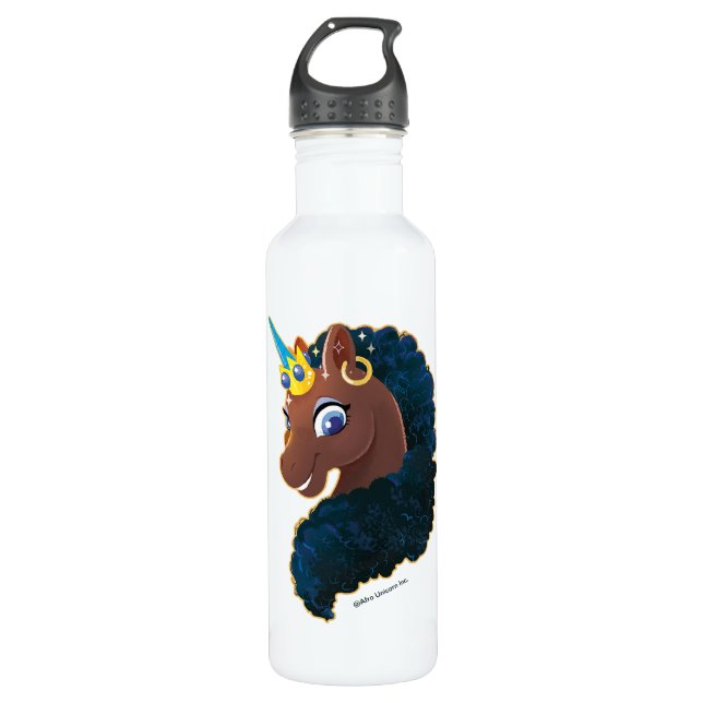 Afro Unicorn | Magical 710 Ml Water Bottle (Front)