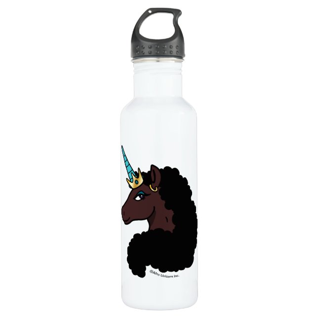 Afro Unicorn | Magical 710 Ml Water Bottle (Front)