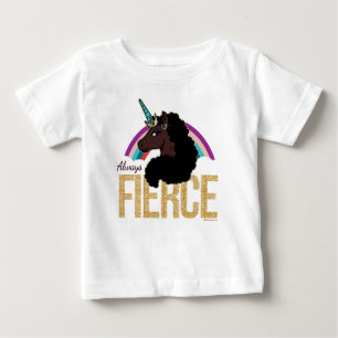 Afro Unicorn   Magical - Always Fierce Baby T-Shirt