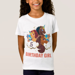 Afro Unicorn   Magical Birthday Girl T-Shirt