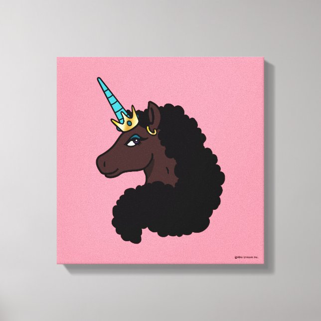 Afro Unicorn | Magical Canvas Print (Front)