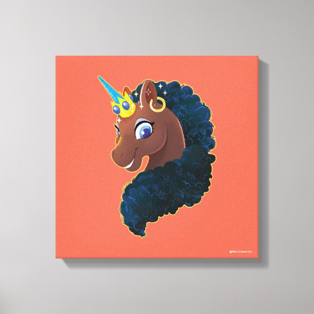 Afro Unicorn | Magical Canvas Print (Front)