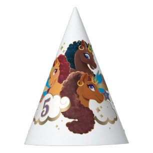 Afro Unicorn   Magical Girls Birthday Party Hat