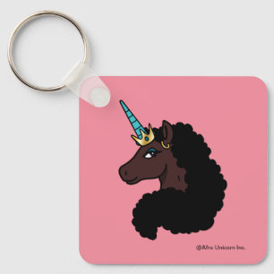 Afro Unicorn   Magical Key Ring