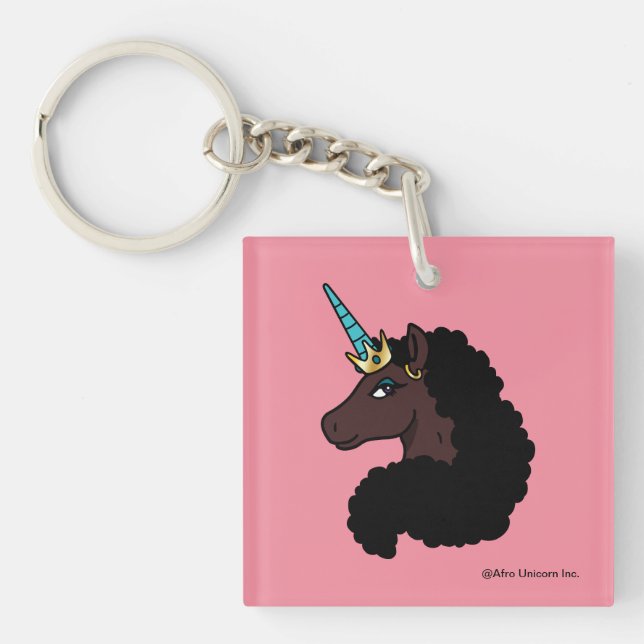 Afro Unicorn | Magical Key Ring (Front)