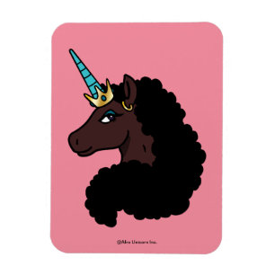 Afro Unicorn Magical Magnet