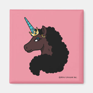 Afro Unicorn Magical Magnet