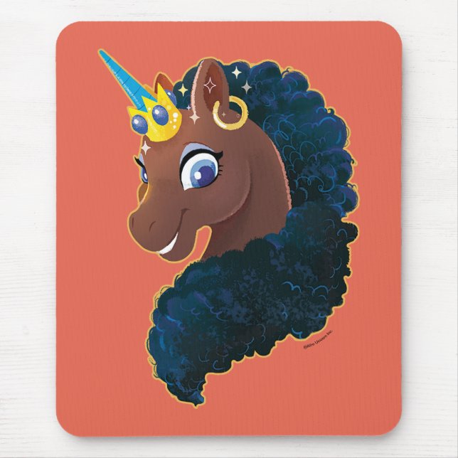 Afro Unicorn | Magical Mouse Mat (Front)