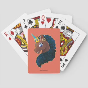 Afro Unicorn Magical Playing Cards