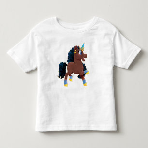 Afro Unicorn   Magical Prancing Toddler T-Shirt