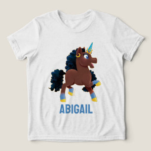 Afro Unicorn   Magical Prancing Tri-Blend Shirt