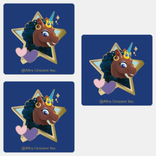 Afro Unicorn Magical Star