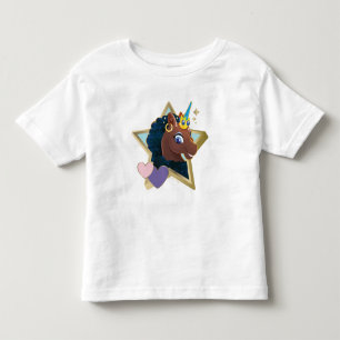 Afro Unicorn Magical Star Toddler T-Shirt
