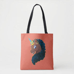 Afro Unicorn   Magical Tote Bag