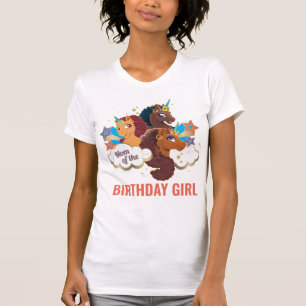 Afro Unicorn Mum of the Birthday Girl T-Shirt