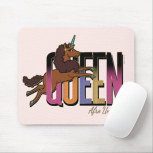 Afro Unicorn Queen Design Mouse Mat