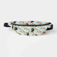 Afro Unicorn Rainbow and Hearts Pattern