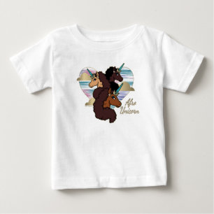 Afro Unicorn Trio Heart Design Baby T-Shirt