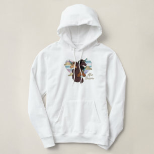 Afro Unicorn Trio Heart Design Hoodie