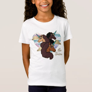 Afro Unicorn Trio Heart Design T-Shirt