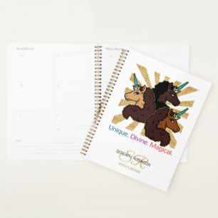 Afro Unicorn Trio: Unique, Divine, and Magical Planner