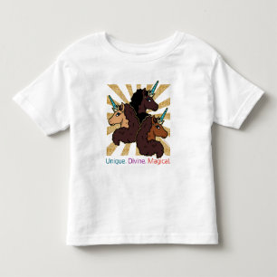 Afro Unicorn Trio: Unique, Divine, and Magical Toddler T-Shirt