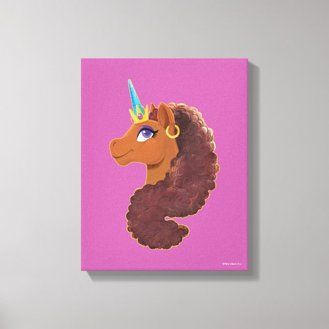 Afro Unicorn | Unique Canvas Print (Front)