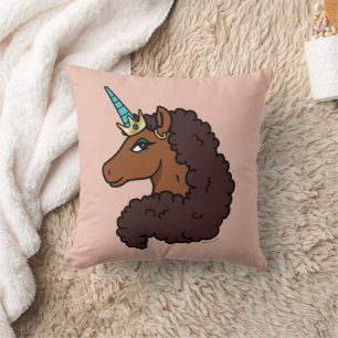 Afro Unicorn   Unique Cushion