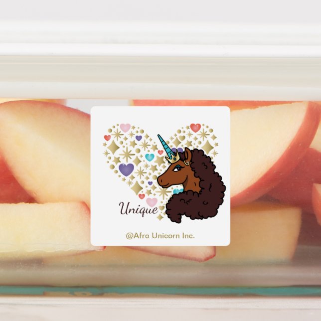 Afro Unicorn | Unique Heart Design (Affixed)