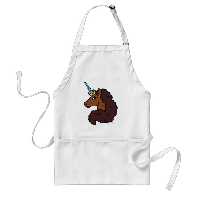 Afro Unicorn | Unique Heart Design Standard Apron (Front)