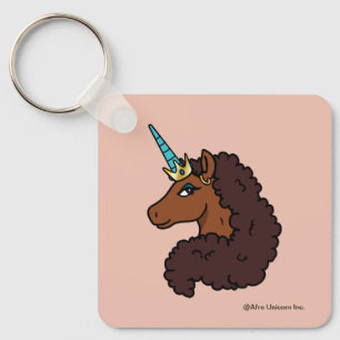 Afro Unicorn Unique Key Ring