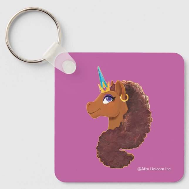 Afro Unicorn | Unique Key Ring (Front)