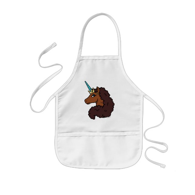 Afro Unicorn | Unique Kids Apron (Front)