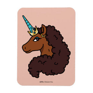 Afro Unicorn Unique Magnet