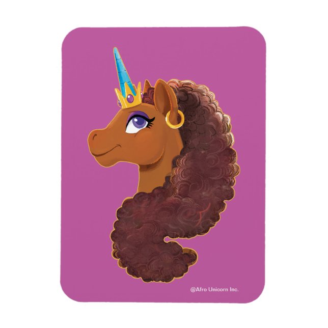 Afro Unicorn | Unique Magnet (Vertical)