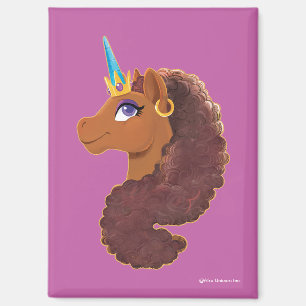 Afro Unicorn Unique Magnet