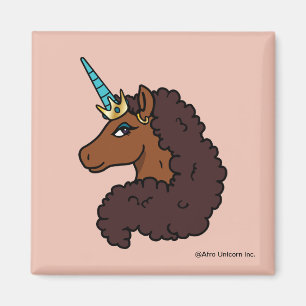 Afro Unicorn Unique Magnet