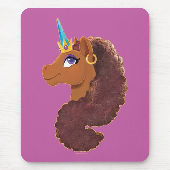 Afro Unicorn | Unique Mouse Mat (Front)