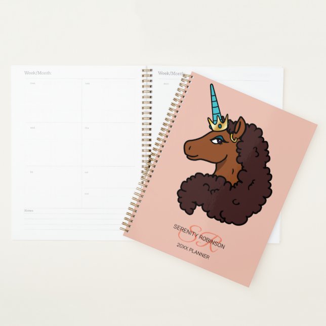 Afro Unicorn | Unique Planner (Display)