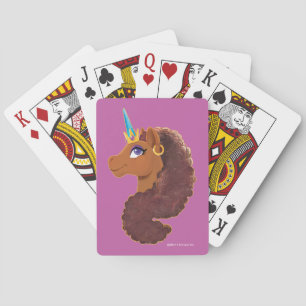 Afro Unicorn Unique Playing Cards