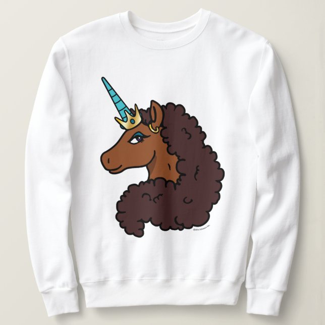 Afro Unicorn | Unique Sweatshirt (Design Front)