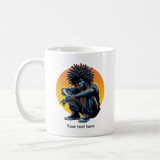 Afro Urban Art Mug – Cool Dreadlock Streetwear Sty