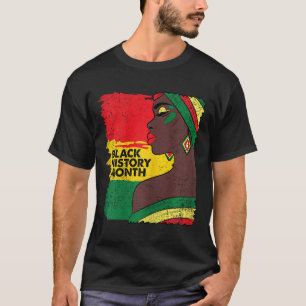 Afro Woman Black History Month Colors Men Women Wo T-Shirt